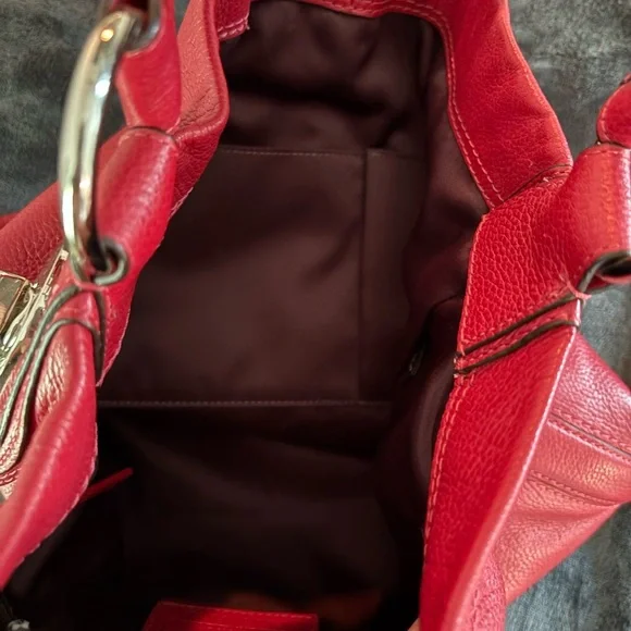 EUC Coach Red Hobo Bag - Picture 7 of 9